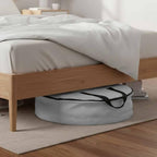 36 Inch Round Storage Bag 2 Pack,Grey Solid Color Waterproof Wreath Storage Container with Handles&Zipper Minimalist Art Closet Organizer Bags Garland Box - Image 6