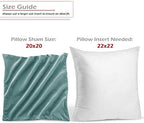 Nestl Throw Pillow Covers, Cozy Velvet Decorative Outdoor Pillow Covers 20X20 Inches, Soft Solid Cushion Covers for Sofa, Bed and Car, Set of 4 - Teal - Image 2