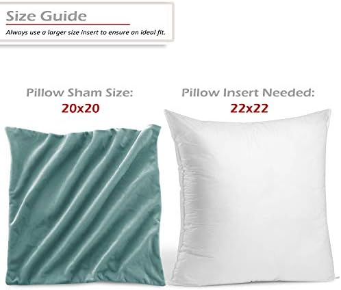 Nestl Throw Pillow Covers, Cozy Velvet Decorative Outdoor Pillow Covers 20X20 Inches, Soft Solid Cushion Covers for Sofa, Bed and Car, Set of 4 - Teal - Image 2