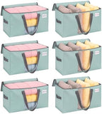 VENO Moving Bags, Wide Open Top, Clear Window, Light Green, 6 Pack by Veno