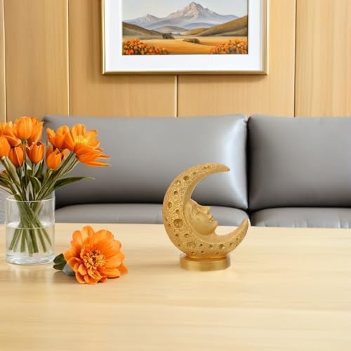 Cabilock Moon Resin Statue Eid Mubarak Table Decoration for Living Room - Image 5