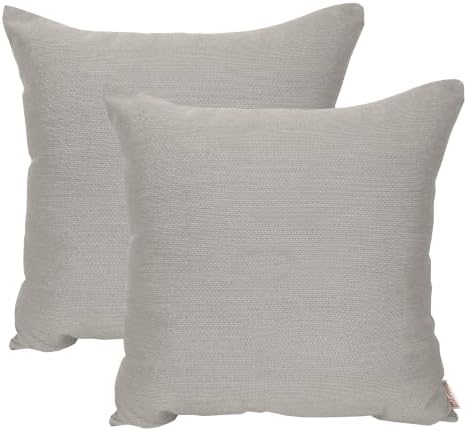 Outdoor/Indoor Sunbrella Throw Pillows Square Set of 2 Pieces 20 inch x 20 inch Spectrum Dove - Cover Only, Insert Not Included by Unknown