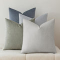 a moment Waterproof Throw Pillow Covers Set of 4,22x22 Inch Outdoor Stain Resistant Pet Friendly Pillowcases Cushion Covers for Patio Sofa and Living Room,Coastal Mist by amoment