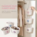 Hanging Basket, Over Door Organizer, 3 -Tier Wall Basket with Hooks - Image 5