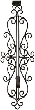 Front Door Wreath Hanger, Adjustable Hook Length Colonial Design, Brown by VillageLightingCompany