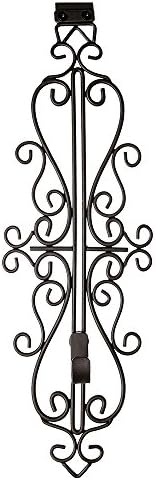 Front Door Wreath Hanger, Adjustable Hook Length Colonial Design, Brown by VillageLightingCompany