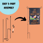Garden Flag Pole Stands 5 Pack - 28" Metal Holders for 12" x 18" Flags - Image 4