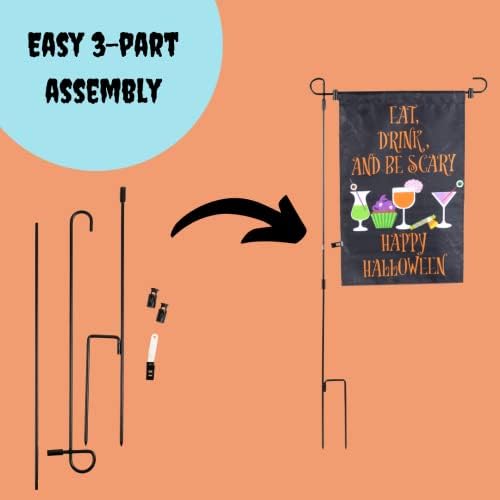 Garden Flag Pole Stands 5 Pack - 28" Metal Holders for 12" x 18" Flags - Image 4