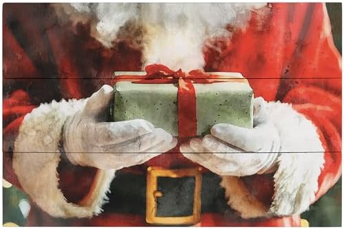 Simply Said, INC Santa Claus Present Rustic Pallets 16 x 10.5 inch Wood Sign, Christmas Winter Decor Art, Made in USA, RUS1568 by SimplySaidINC