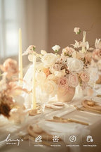 Ling's moment Fake Flowers Box, White & Beige Grand Combo - Image 2