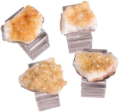 Citrine Cluster Napkin Rings Glass Base Dining Table Decor - Image 2