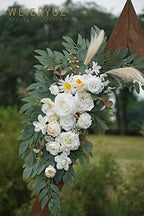 Artificial Wedding Arch Flowers Kit(Pack of 2) for Wedding Arch, Bridal Shower, Ceremony and Reception Backdrop Decoration (Cream & Champagne) - Image 3