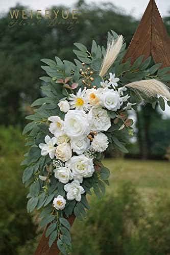 Artificial Wedding Arch Flowers Kit(Pack of 2) for Wedding Arch, Bridal Shower, Ceremony and Reception Backdrop Decoration (Cream & Champagne) - Image 3