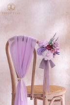 TINGE TIME Wedding Artificial Flowers Combo, Rose Dahlia Peony Light Purple - Image 6