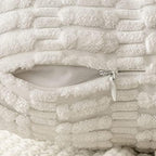 MIULEE Euro Sham Corduroy Decorative Throw Pillow Covers 24x24 Pure White - Image 3