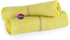 VDS Pack of 10, Burlap Table Runner 100% Natural Jute Rustic Hessian Table Cloth Centrepiece for Wedding Bridal Shower Birthday Event Party Banquet Table Decoration (Size 12X108 Inch)(Yellow) - Image 5