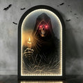 Light Up Ghost Mirror, Novelty Halloween Mirror with Ghost on the Swing, Spooky Light Up Mirrors Holiday Displays, Gothic Halloween Decorations Indoor for Wall Table Mantel Room Home Office Party (#2) by Unknown