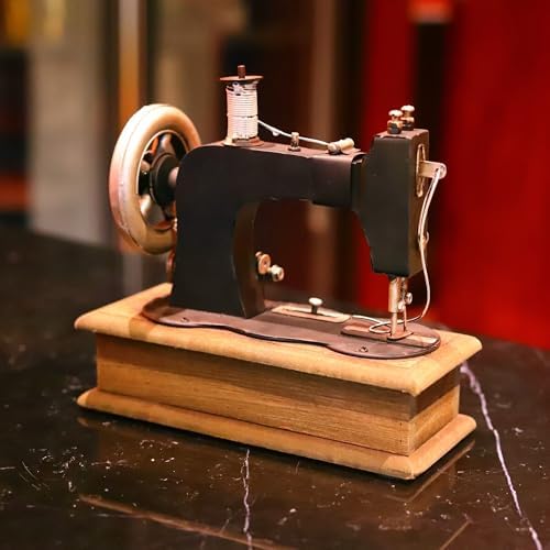 Sewing Machine Model Iron Wood Storage Box - Image 3