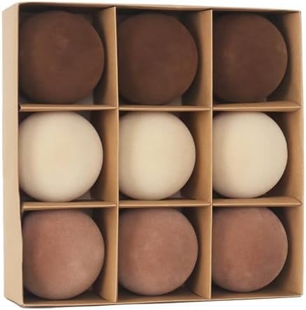 4In Velvet Ornaments for Christmas Tree, 9pcs Large Christmas Ornaments Set by Senjie