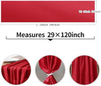 Pufogu 5 Pack 10Ft Red Chiffon Table Runner Sheer 29x120 Inch - Image 6
