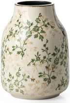 Ceramic Flower Vase for Home Decor, Vintage Green Decorative Vase 7.8 Inch - Image 7