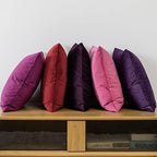 JUSPURBET 28x28 Euro Velvet Throw Pillow Covers Set of 2,Eggplant Purple - Image 3