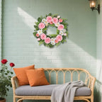 Spring Summer Wreath for Front Door with Large Roses, Daisies for All Seasons Indoor Outdoor Use, 24" Silk Floral Wreath Spring Summer Decorations for Home, Porch, Wall, Farmhouse, Wedding Decor - Image 5
