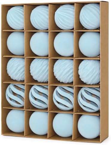 20Pcs Velvet Ornaments for Christmas Tree,2.36In Christmas Ornaments Set by Senjie