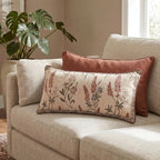 ISAENNE Designer Linen Throw Pillow Cover,Set of 2,28"x12"-Helena A - Image 2