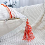 NUYECY Boho Throw Pillow Covers 18x18 Aesthetic Neutral Boucle Couch Pillow Cover Rainbow Striped Decorative Accent Pillow Case for Couch Bed Sofa Farmhouse Bedroom,Modern Funky,Set of 2 Red - Image 3