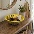 Handwoven African Basket Bowl for Fruits Wall Decor 12in diameter - Image 7