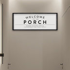 ZZJJHYWGQ Welcome to the Porch Sign, 32"×12", Black - Image 4