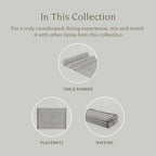 over&back 18x108 Hand-Blocked Printed Cotton Table Runner - Washable Table Runners for a Custom Home Decor Tablescape - Perfect for Coffee Table, Dinner Table, Living Room, and More - Grey Herringbone - Image 4
