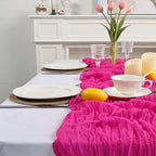 16 Pack Hot Pink Cheesecloth Table Runner 23 x 120 Inch 10Ft - Image 5
