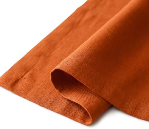 Solino Home 100% Pure Linen Table Runner Cinnamon Spice, Fete 14 x 132 in - Image 2