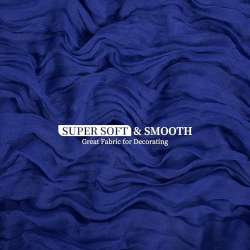 20 Pack Royal Blue Cheesecloth Table Runner 120 Inch 10FT Rustic Boho Gauze Cheese Cloth Table Runner for Wedding Party Baby Shower Thanksgiving Christmas Decoration - Image 2