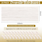 20 Pack Cream White Table Runner 10Ft Cheesecloth Table Runner Boho Gauze Cheese Cloth Table Runners Romantic Long Sheer Fabric Table Runners for Wedding Party - Image 2