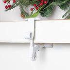 Fireplace Stocking and Garland Hanger with Two Hooks (3 Pack - White) - Image 3