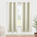 KOUFALL 72 Inch Length Curtain Panels,50% Blackout Room Darkening Boho Modern Farmhouse Curtains for Living Room Bedroom 72 Inches Long,Cream Beige by KOUFALL