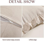 patdrea Vintage Linen Throw Pillow Covers,Set of 2,18"x18"-Kubum - Image 5
