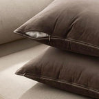 MIULEE Decorative Dark Coffee Velvet Throw Pillow Covers for Couch 22x22 in - Image 6