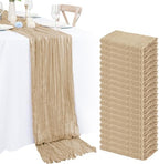 20 Pack Beige Cheesecloth Table Runner 120 Inch 10FT Rustic Boho Gauze Cheese Cloth Table Runner for Wedding Party Baby Shower Thanksgiving Christmas Decoration by Lumaycens