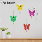Divyakosh Wooden Birds with Butterfly Wall Hangings - Pack of 8, Multicolour (4 Pcs Bird + 4 Pcs Butterfly), Wall Hangings for Home Decoration, Birds and Butterflies Wall Hanging for Home Decoration - Image 5
