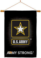 US Army House Flag - Dowel Set Armed Forces Rangers United State American Military Veteran Retire Official - Decoration Banner Small Garden Yard Gift Double-Sided Made In USA 28 X 40 by Breeze+Decor