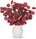 Fall Decor Artificial Eucalyptus Plant with Vase Autumn Leaf for Home Decor by Oairse