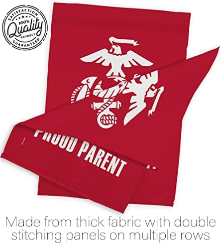 Proud Marine Parent House Flag - Pack Armed Forces Corps USMC Semper Fi United State American Military Veteran Retire Official USA Applique - Banner Small Garden Yard Gift Double-Sided 28 X 40 - Image 7