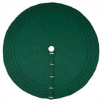 60-Inch Cable Sweater Knit Christmas Tree Skirt with Wooden Toggles, Forest Green - Image 2
