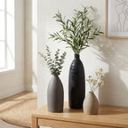 Ceramic Vase Set of 3, Neutral Wabi Sabi Japandi Decor, Modern Minimalist Decorative Vases for Shelf, Coffee Table, Living Room, Bathroom, Kitchen, Bookshelf, Mantel, Entryway Table - Image 7