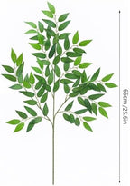 Artificial Italian Ruscus Greenery Stems, 24pcs Faux Green Leaf Garland Branches 26in Hanging Greenery Spray for Wedding Bouquet,Arch,Table Centerpieces and Home Decor - Image 7