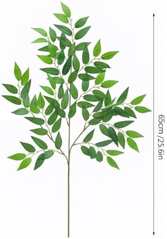 Artificial Italian Ruscus Greenery Stems, 24pcs Faux Green Leaf Garland Branches 26in Hanging Greenery Spray for Wedding Bouquet,Arch,Table Centerpieces and Home Decor - Image 7